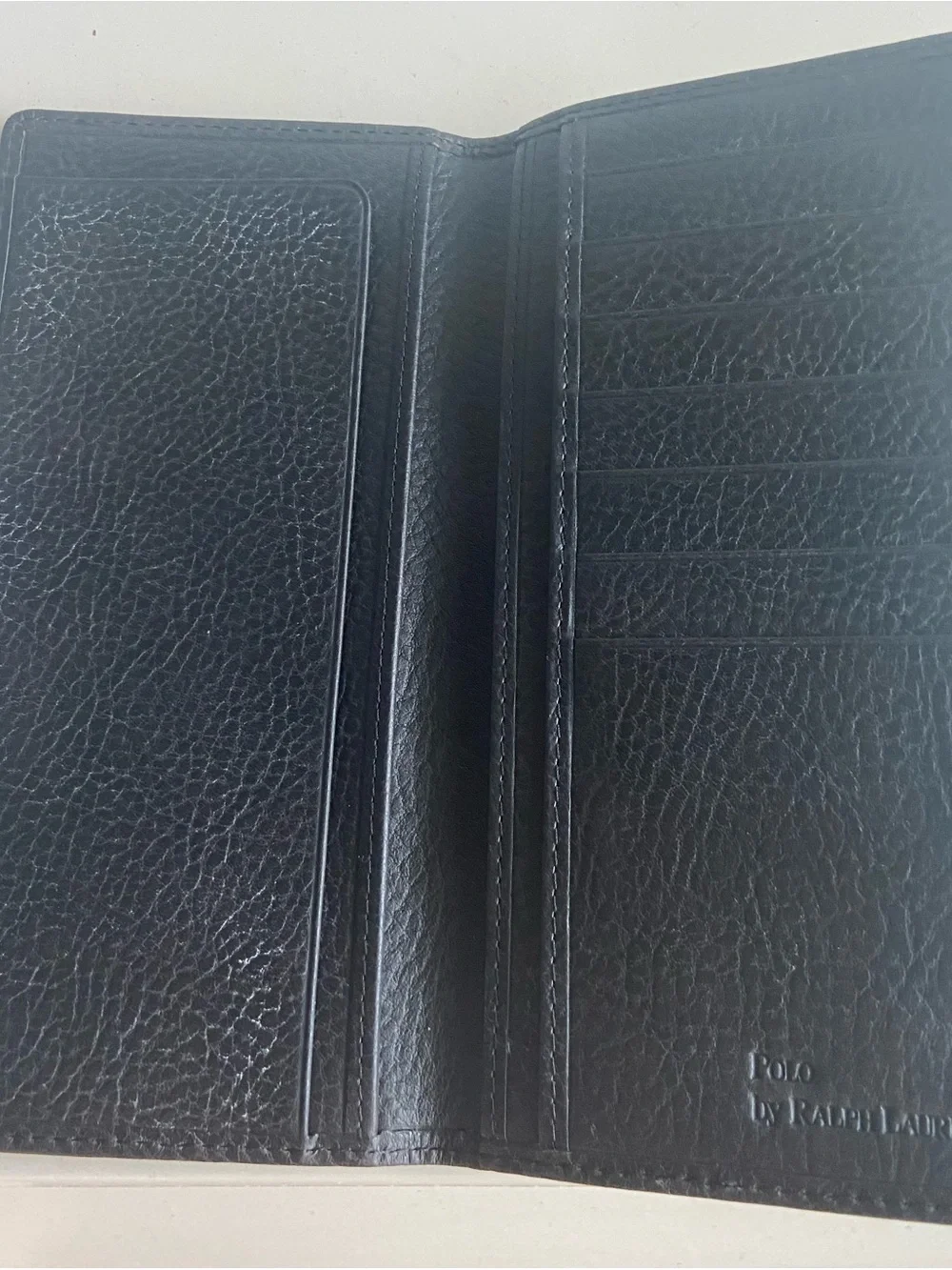 Polo by Ralph Lauren Black Leather Long check book  and credit card Wallet